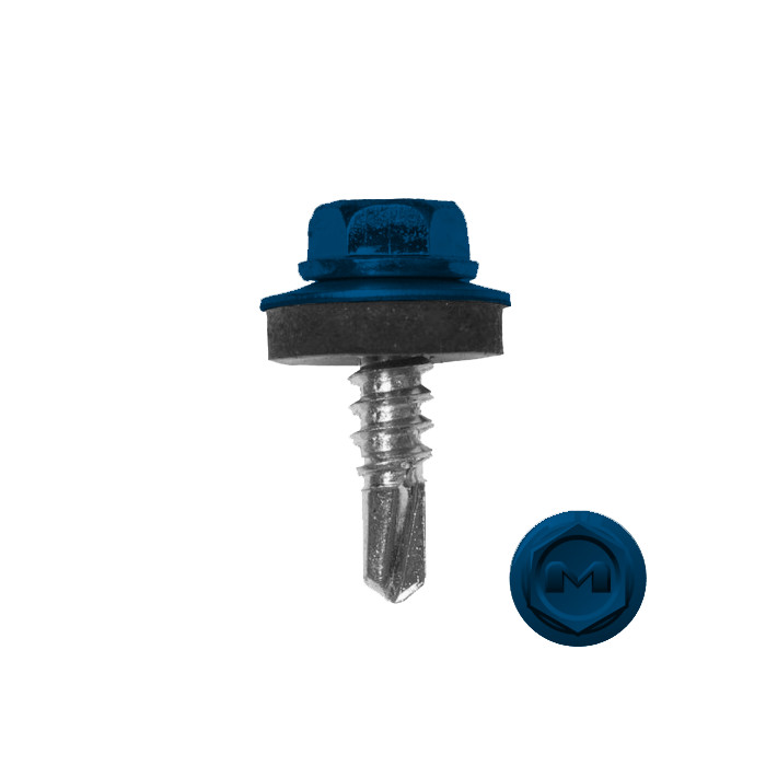 Саморез по металлу Daxmer 5,5х19 RAL 5005 (250) сверло №3